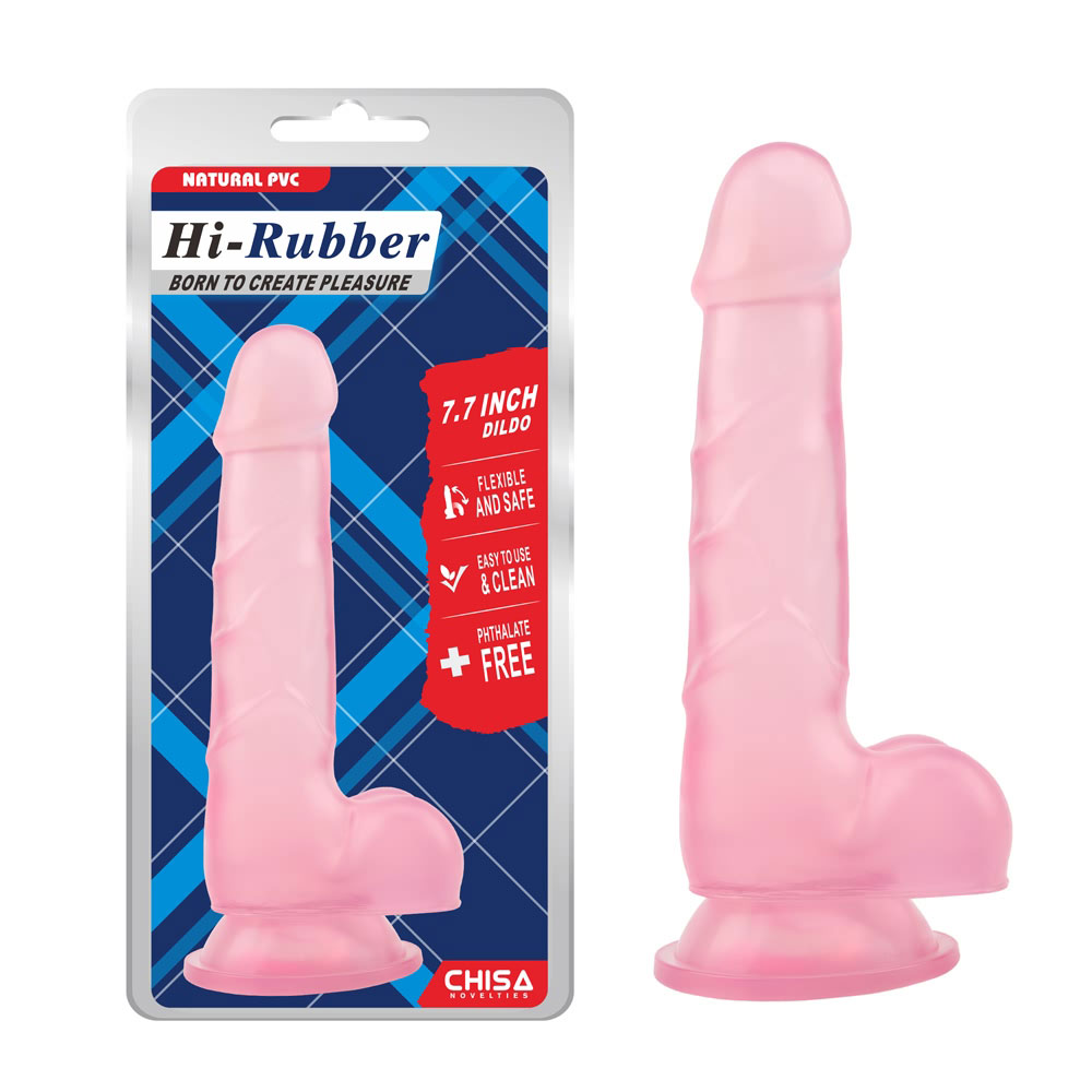 7,7 tums Slim Dildo - Rosa