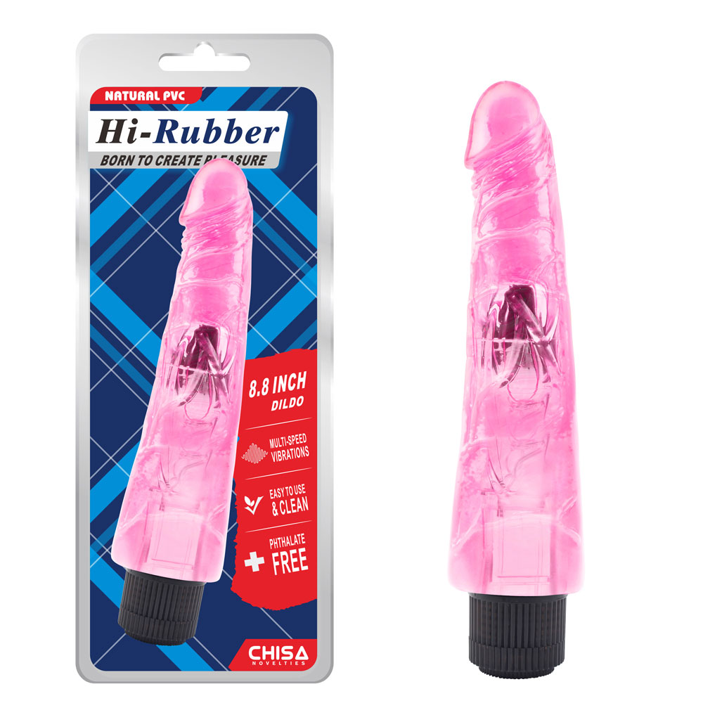 8,8 tums vibrerande dildo-rosa